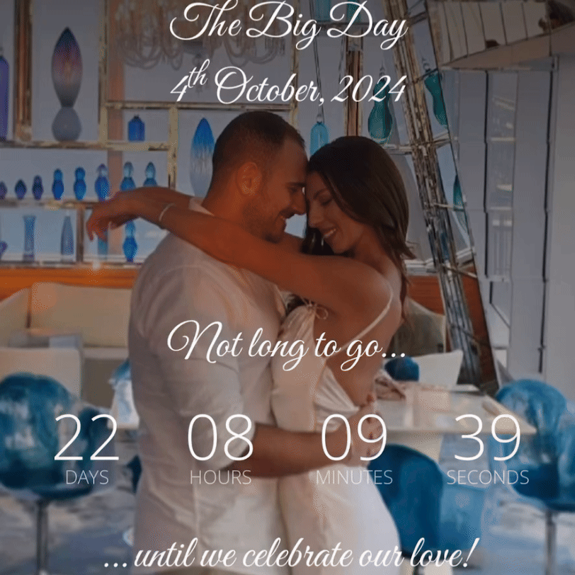 An elegant bluish countdown